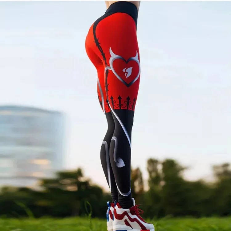 New Sexy Heart Print Leggings Women Red Black Patchwork Sporting Pants Fashion Printed Women's Fitness Legging
New Sexy Heart Print Leggings Women Red Black Patchwork Sporting Pants Fashion Printed Women's Fitness Legging