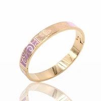 Custom Jewelry 18k Gold Bangle Enamel Bracelets For Women 
Custom Jewelry 18k Gold Bangle Enamel Bracelets For Women