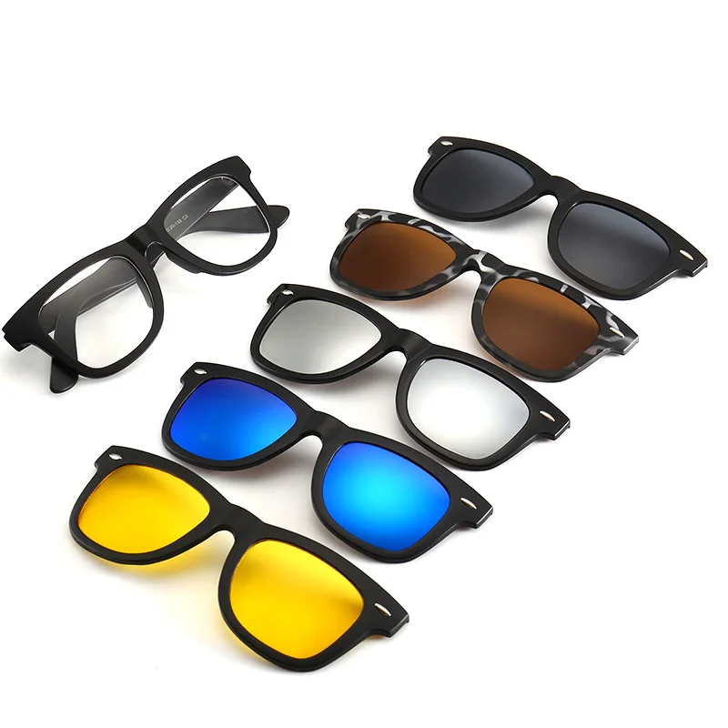 2206A Superhot Eyewear Spectacle Frame With 5 Sunglass Clips Magnetic Clip On Glasses
2206A Superhot Eyewear Spectacle Frame With 5 Sunglass Clips Magnetic Clip On Glasses