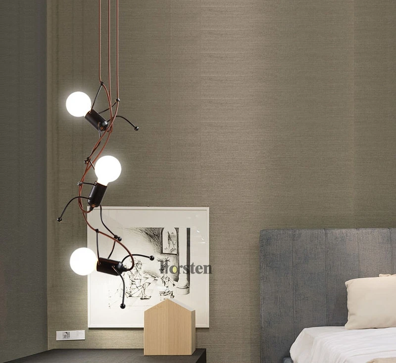 Creative Modern LED Pendant Lamp Black Small Iron Man Pendant Lights For Living Room Children Room Decoration Hanging Lamp (5)