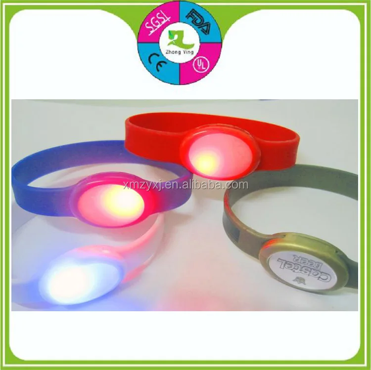 promotional gifts led flashing wrist band silicone bracelet