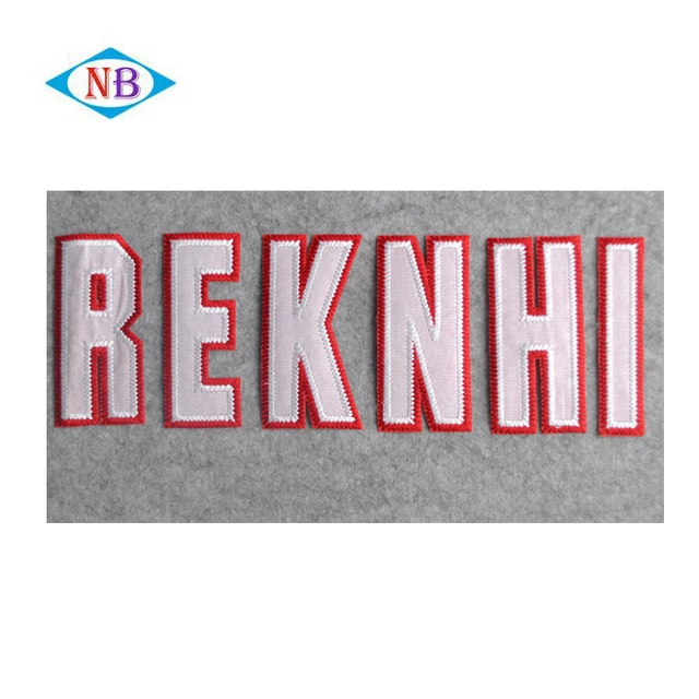 Cheap custom sublimation letter embroidered patch for bag/jactet/cap