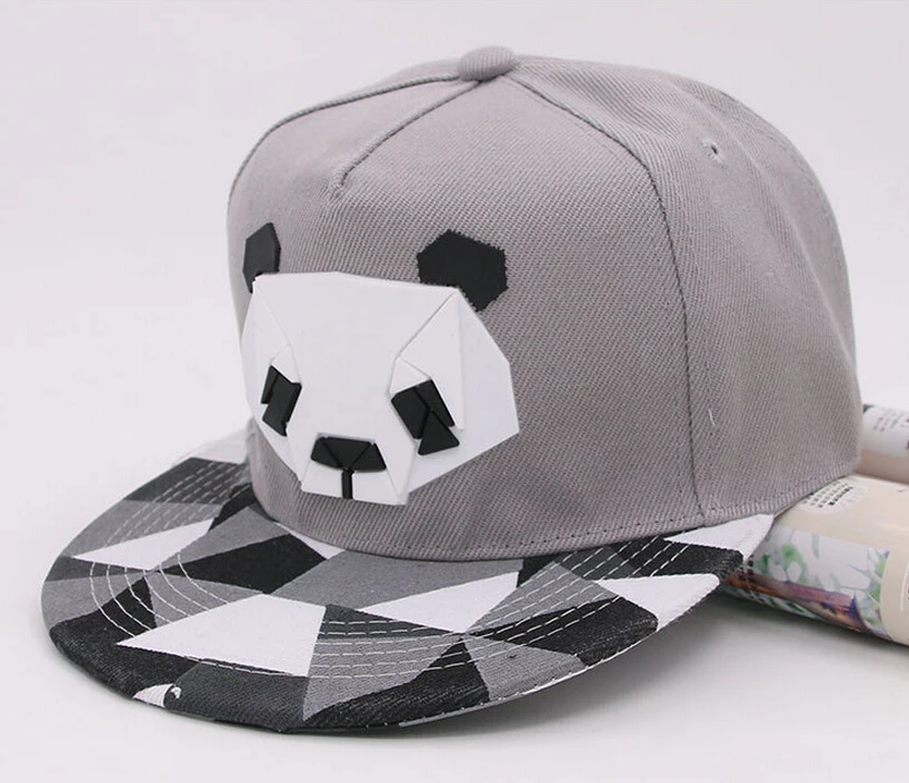 Wholesale classic customized cotton cartoon hip-hop hat male ladies rubber panda along baseball cap, Gray 
Wholesale classic customized cotton cartoon hip-hop hat male ladies rubber panda along baseball cap, Gray
