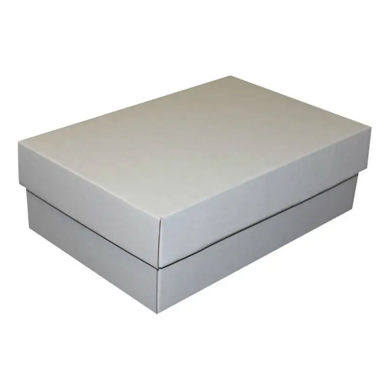 White Cardboard Shoe Box With Lid 