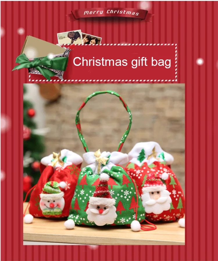 christmas holiday supplies cute portable 3d santa claus candy