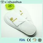 Anti-slip sole Disposable embroider cotton terry hotel Slippers for 5 Star Hotels