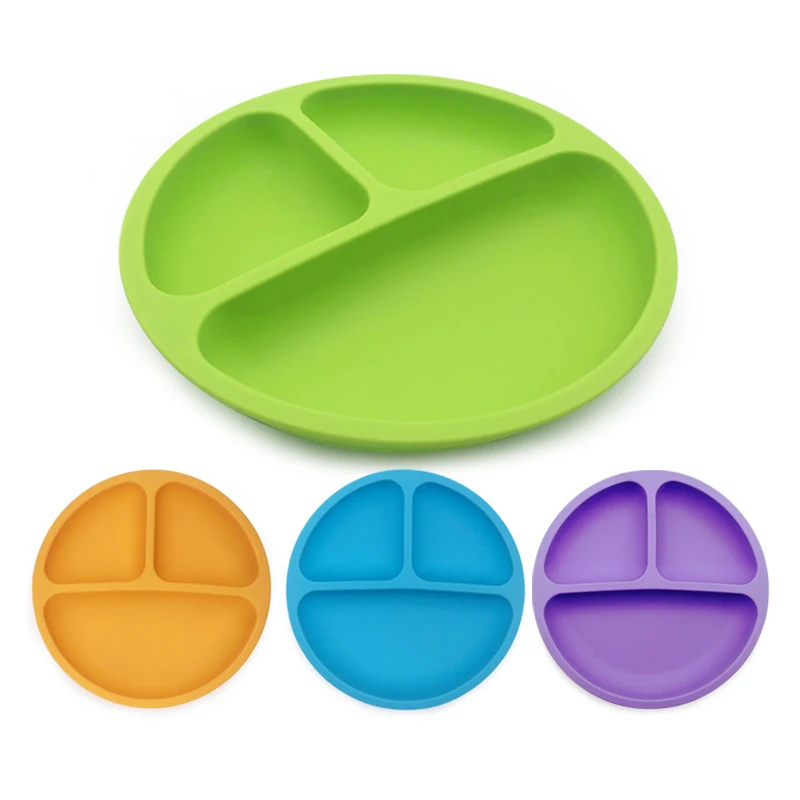 Durable One Piece 100% Food Grade 3 Cavity Round Shape Silicone Baby Feeding Plate, Blue,red,green,pink
Durable One Piece 100% Food Grade 3 Cavity Round Shape Silicone Baby Feeding Plate, Blue,red,green,pink