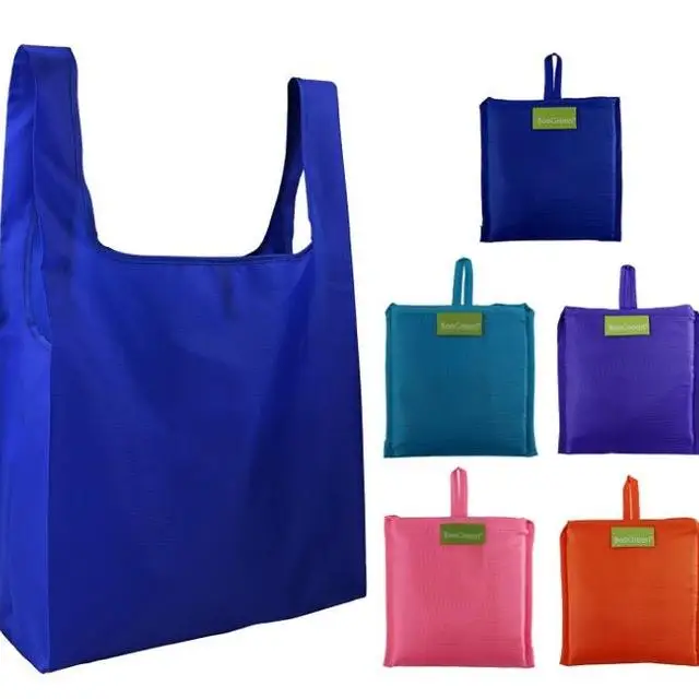 High quality love folding polyester shopping bag, polyester bag, recyclable PET polyester folding bag