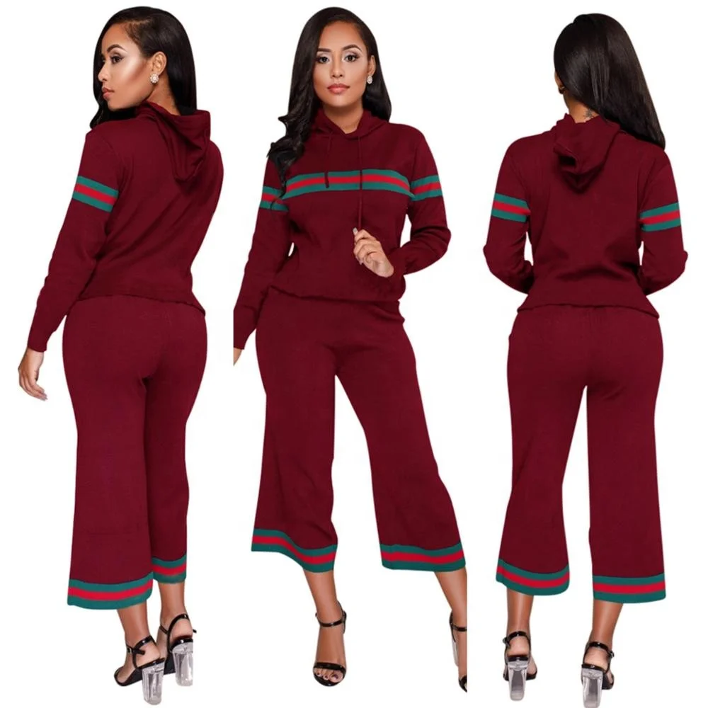 Woman hoodie wholesale sweat suits casual clothes 2 pieces set loose pants wear stripe printed tracksuits, Black;red
Woman hoodie wholesale sweat suits casual clothes 2 pieces set loose pants wear stripe printed tracksuits, Black;red