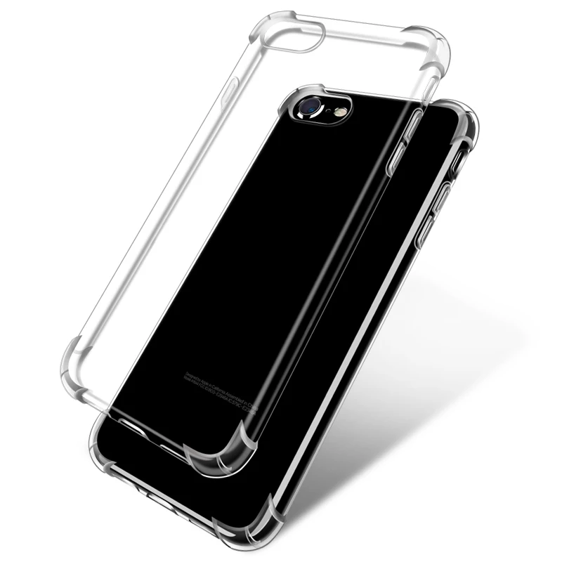 clear transparent soft shock absorption TPU case for iPhone 7