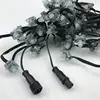 Smart / Pixel LED RGB 8mm/12mm Square/Lay-Flat Node - 12v / 2811/50 Node String /Black/Waterproof EasyPlug3 Input/Output cables