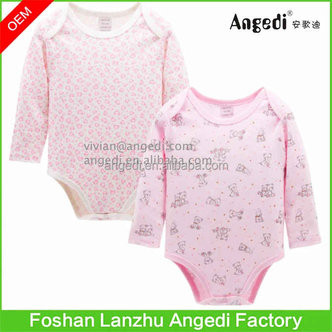 Baby Clothing Newborn Baby Girl 100% organic cotton Romper long sleeve baby jumpsuit