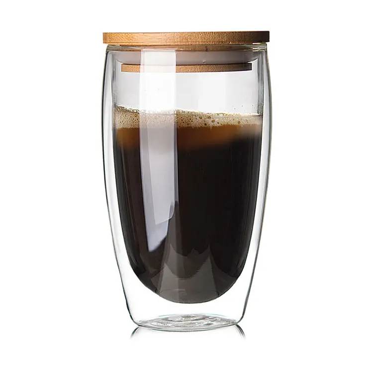 High quality double wall insulated egg shaped glass water cup tumbler cup with bamboo lid, Clear
High quality double wall insulated egg shaped glass water cup tumbler cup with bamboo lid, Clear