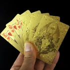 Custom Fancy Adults Table Games Poker Waterproof Magic Playing Cards Sets Gold Poker