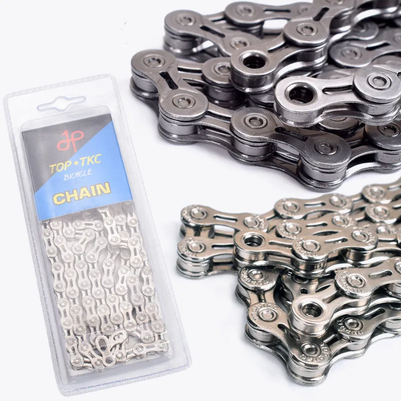 Mountain Bike Bicycle Chain 9/10/11 Speed hollow ultra-light Variable 116L chain, Silver/gold
Mountain Bike Bicycle Chain 9/10/11 Speed hollow ultra-light Variable 116L chain, Silver/gold