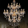 Modern Luxury glass arm large crystal chandeliers for high ceilings chandeliers gold pendant lights for hotel