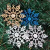 Wholesale 10cm Colorful Plastic Christmas Decoration Snowflakes Christmas Tree Holiday Party Supplies DIY Metal Snowflakes