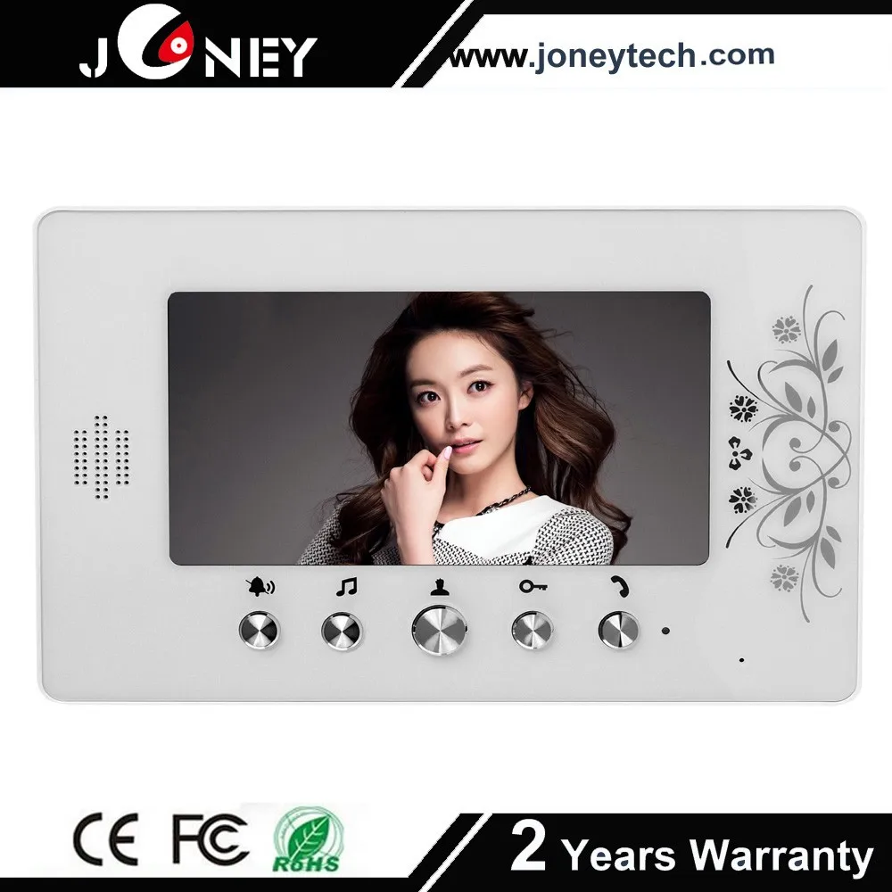 Classical Design 4 wire 7inch memory video door phone,video intercom system,color video doorphone