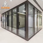 Alibaba China Amazing & beauty decorative Aluminium Modern glass partition wall with sliding doors competitive Prices