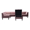 shenzhen Italian Style Fabric Latest classic Corner Sofa Design With wood Legs