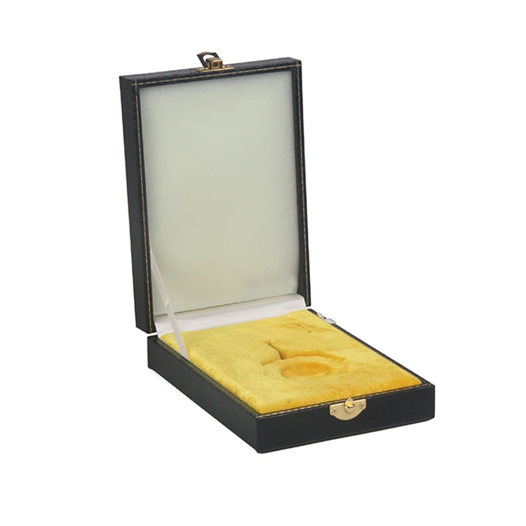 custom luxury gift box medal package velvet box for coin paper