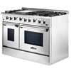 Double Oven 48 inch 6 burners Gas cooking Range