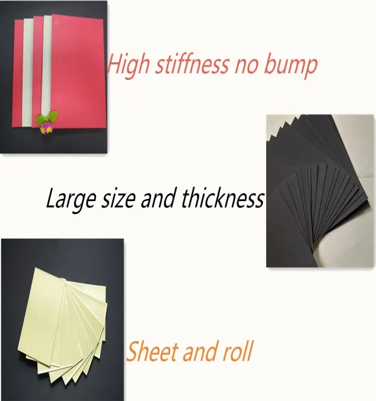 black paper for gift wrapping paper with black laminated board