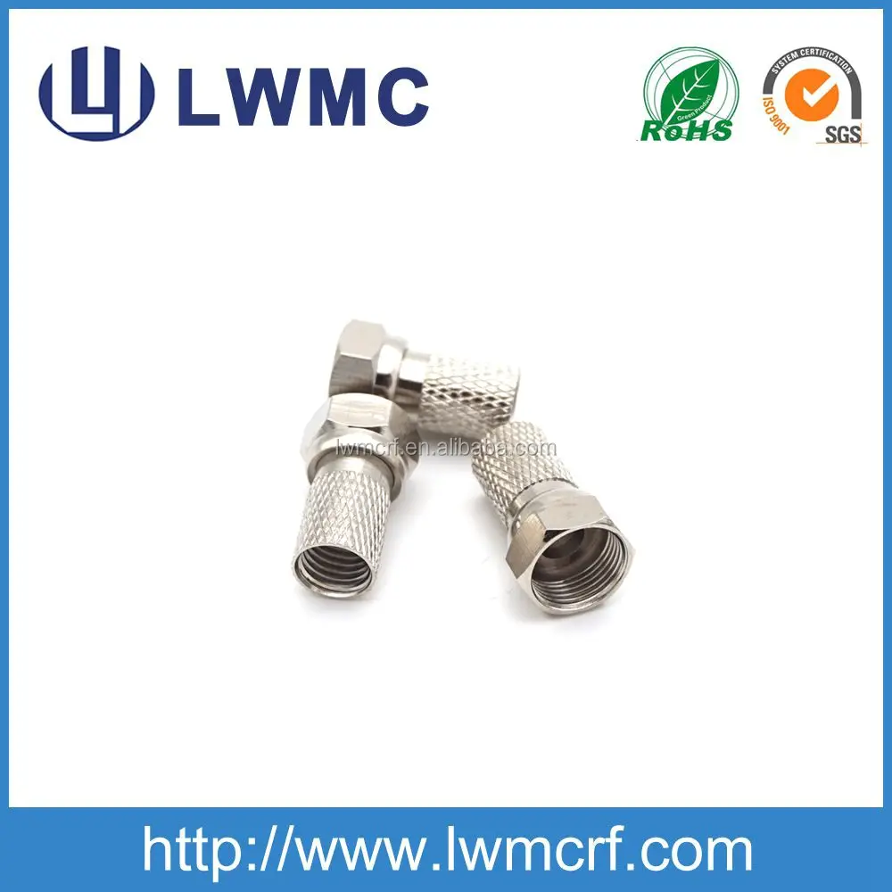crimp forehead, f type male plug stright crimp for rg59 rg6 cable connector