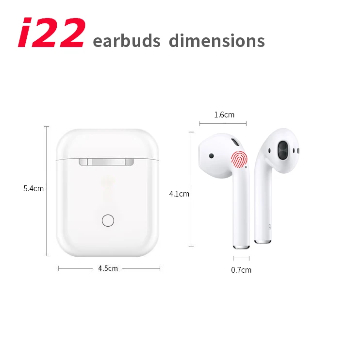2019 New i22 Tws Wireless Earbuds Touch Control 5.0 Mini True Wireless Earphone i88 i9000 original 1:1 Tws - ANKUX.COM