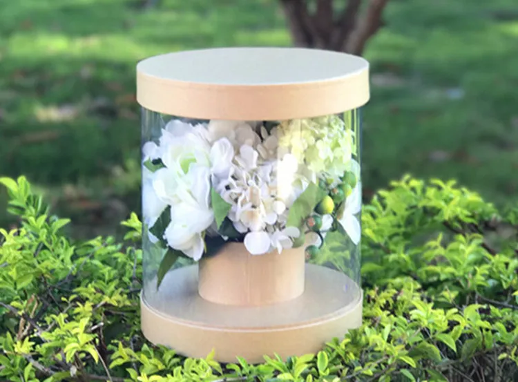 Manufacturer wholesale transparent round flower box