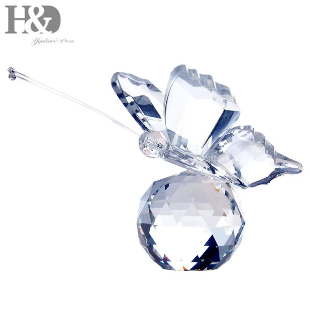 h&d crystal clear butterfly paperweight craft for gift&amp