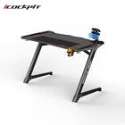 Factory price game desk with USB and commercial furniture gaming desktop table