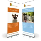 Adjustable aluminium full color printed economic roll up banner retractable banner stand for advertising