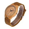 High quality beautiful digital leather wrist wood watch japan movement quartz droshipping brand
