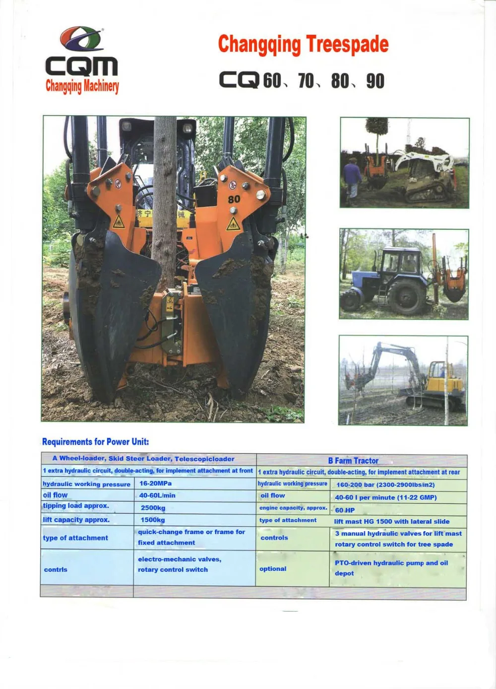 ce certificated tree transplanter from changqing factory