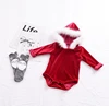 S33982W Infant clothes wholesale baby romper velvet cute baby clothes Christmas romper