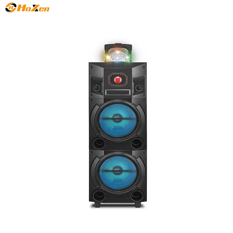 Portable Rechargeable LED Ball Light Active Subwoofer Trolley Speaker With Remote Control - ANKUX.COM