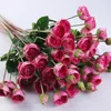 Stylish Look 5 Head Contain Small Flowers Artificial Rose Wholesale