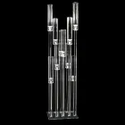 MH-TZ0512 9 Pillar Glass Candlestick Morden Style Crystal Pillar Candelabra