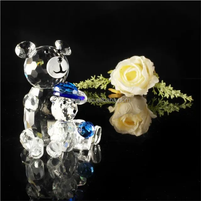 wholesale crystal baby favors cute bear wedding souvenirs