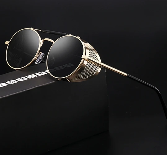 2021 Retro Steampunk Sunglasses Round Designer Steam Punk Metal Shields Luxury Sunglasses Men Women UV400
2021 Retro Steampunk Sunglasses Round Designer Steam Punk Metal Shields Luxury Sunglasses Men Women UV400