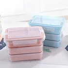 China suppliers Colorful 3 compartment Microwave Plastic Food Containers Bento Lunch Box Food packing box for Kids