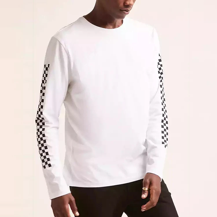 checkered long sleeve t shirt