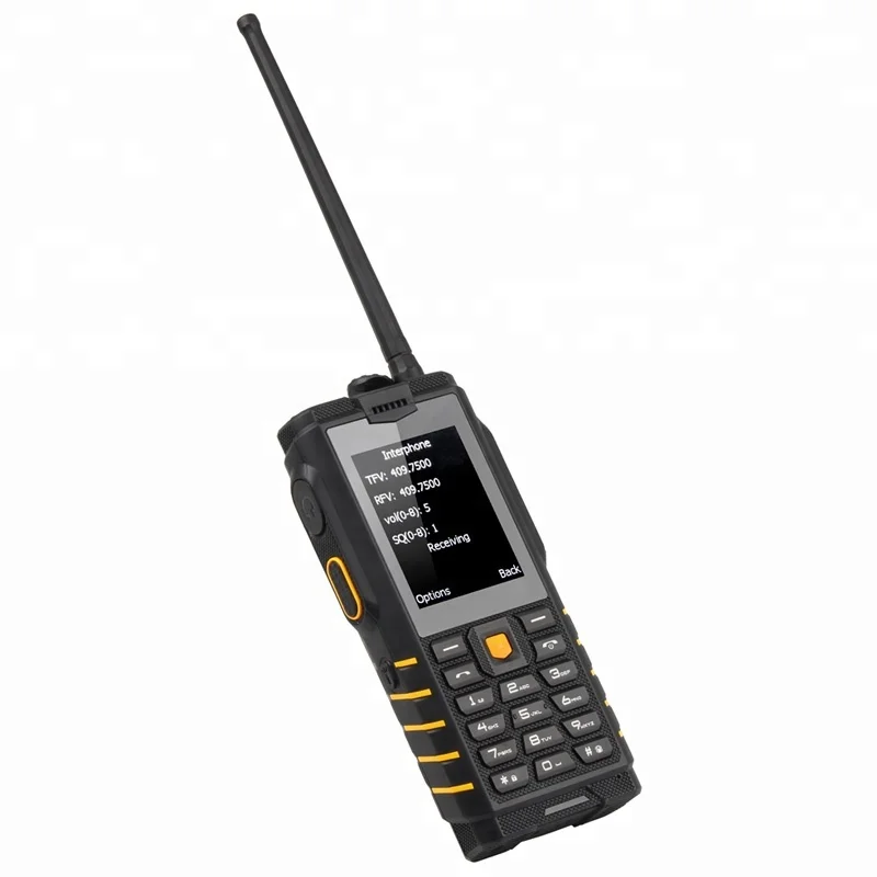 

IP68 Waterproof Rugged Style GSM Mobile Phone with Antenna UHF Walkie Talkie, Black/yellow;black/red