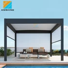 Outdoor horizontal aluminum waterproof custom motorized louvered roof shutter