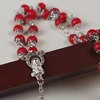 Wholesale Rose Perfume Double Caps Wooden Catholic Rosary beads