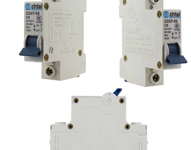 quality best brand mini circuit electric breakers dz47-63 c6 1p