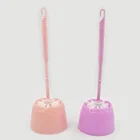 Hot sale cheap price colorful cleaning pp plastic toilet brush and holder set