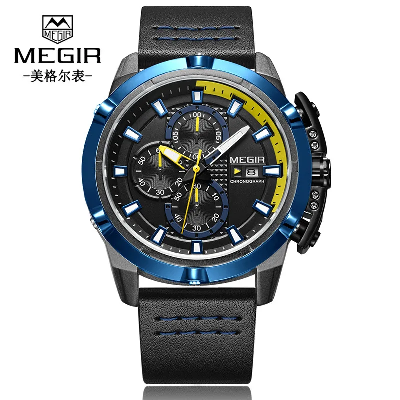 Megir 2062G Personalized Multicolored Dial Sport Luminous Chronograph Quartz Wrist Watch For Men, As the picture
Megir 2062G Personalized Multicolored Dial Sport Luminous Chronograph Quartz Wrist Watch For Men, As the picture