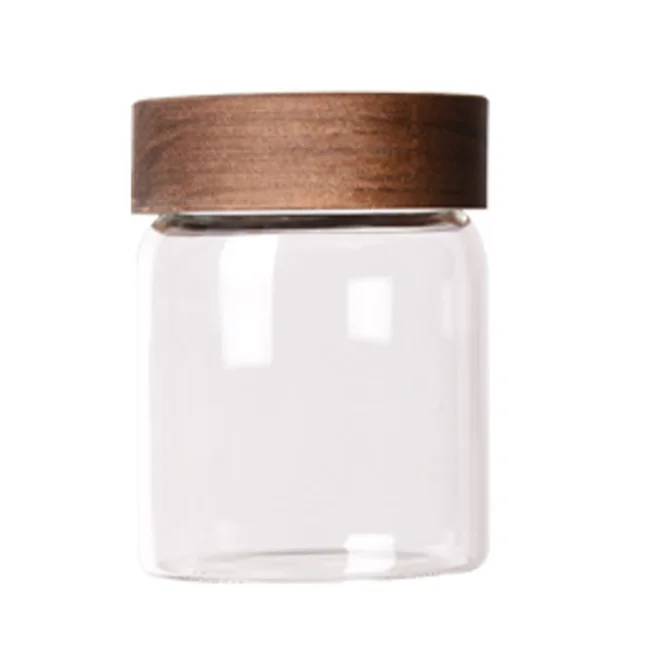 High Borosilicate Glass Jar With Acacia Wood Lid For Food Storage, High transparency
High Borosilicate Glass Jar With Acacia Wood Lid For Food Storage, High transparency